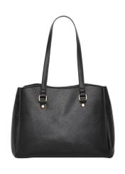 Black women's shopper bag TOREC-1260-9I(Z26), product view from the back on a white background.