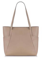 Beige leather handbag for women TORES-0980-81(W24)-04