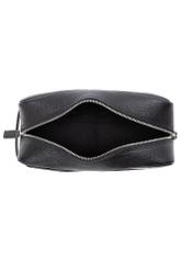Men's leather cosmetic bag with logo TORMS-0298A-99(Z25) - top view of the product on a white background.