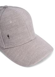 Gray baseball cap CZADT-0229-9B (Z26), close-up of product detail. View on white background.