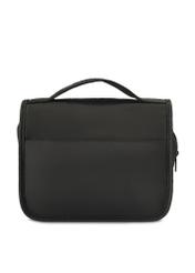 Men's cosmetic bag in black TORMN-0370-99(Z25), product view from the back on a white background.