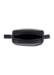 Black leather pouch PORMS-0722-99(Z26), top view of the product inside on a white background.