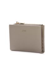Medium beige women's wallet POREC-0428-1B(W26), diagonal product view on white background.