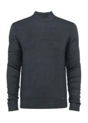 Navy blue men's turtleneck sweater SWEMT-0150-69(Z24)-01