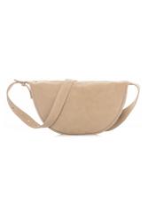Beige leather semi-circular handbag TORES-1309-0B(W26)