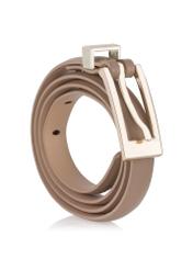 Thin beige leather women's belt PASDS-0150C-81(Z23)-02