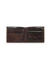 Brown small men's leather wallet PORMS-0614-89(Z24)-04