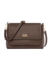 Brown women's shoulder bag TOREC-1063-1H(Z26), front product view on white background.