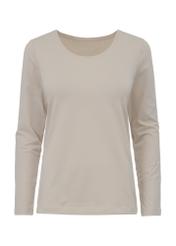 Beige long sleeve women's blouse LSLDT-0038-81(KS)-03