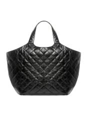 Leather large quilted women's handbag TORES-1306-99(W26), product view from the back on a white background.