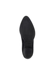 Women's leather ankle boots with heels BUTYD-1005A-98(Z25), view of the sole of the product on a white background.