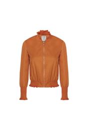 Women's orange bomber jacket KURDT-0159-30(W19)-01