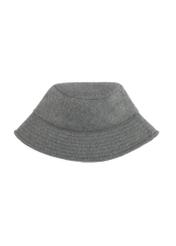 Gray women's hat with wool CZADT-0214-91(Z25), product view from the back on a white background.