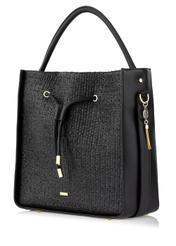 Black Women's Braided Handbag TOREC-0452-99(W21)-02