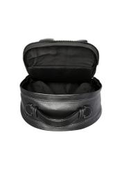 Men's black leather backpack TORMS-0526-99(Z26) - product view from above, on a white background.