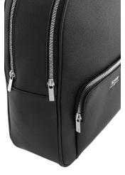 Black large women's backpack TOREC-0725A-99(Z25), close-up of product detail, view on white background.