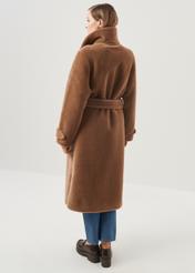 Women's long wool fur coat FUTDW-0019-24(Z23)-02