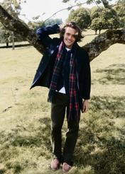 Men's dark navy wool coat PLAMT-0012-7E(Z26)