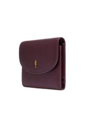 Burgundy leather women's wallet PORES-0996-4D(Z26), diagonal product view on white background.