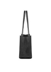Black large leather women's handbag TORES-1435-99(Z26) - side view of the product, on a white background.