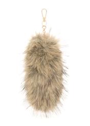 Keychain with fur BRELOK-212-1L(Z26) - product view from the back, on a white background.