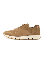 Beige suede men's shoes BUTYM-0541-1B(W26), side view of the product on a white background.