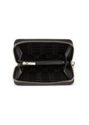 Black leather women's wallet PORES-0976-99(Z25), product view from above on a white background.