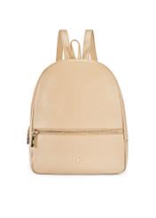 Beige leather women's backpack TORES-0898E-1B(W26)