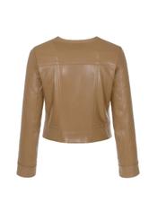 Women's caramel leather jacket KURDS-0346-5607(W22)-04