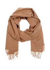 Wool caramel scarf for women SZADT-0092-24(Z23)-04