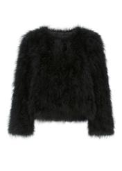 Women's turkey feather jacket FUTDF-0097A-1270(Z24), front product view on white background.