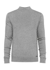 Gray men's turtleneck sweater SWEMT-0150-91(Z24)-01