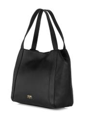 Women's black natural leather handbag TORES-0938-99(Z23)-02