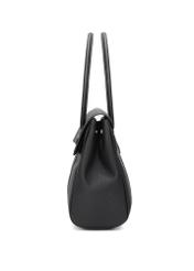 Black large women's handbag TOREC-1139-9I(W26), side view of the product on a white background.