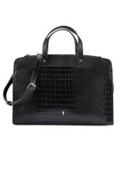 Black croco women's bag TOREC-1143-9G(W26), front product view on white background.