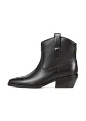 Women's leather ankle boots BUTYD-1209-99(Z25), side view of the product on a white background.
