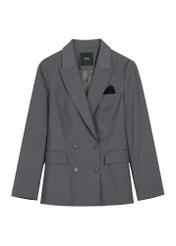 Gray women's jacket ZAKDT-0050-9D(Z26) - front product view, on white background.