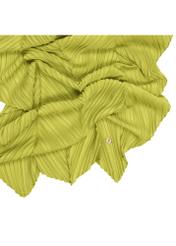 Women's lime green scarf with crinkle SZADT-0157-52(W24)-02