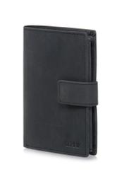 Black leather men's wallet PORMS-0543-99(W23)-06