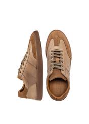 Men's leather sports shoes BUTYM-0487-1B(W26), top view of the product on a white background.