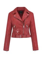 Women's Red Leather Ramones KURDS-0344-1350(W24)-04