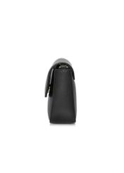 Black women's messenger bag with chain TOREC-0767C-99(Z25) - side view of the product on a white background.