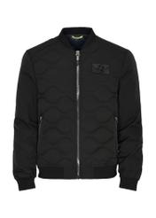 Men's black quilted bomber jacket KURMT-0328-99(W24)-04