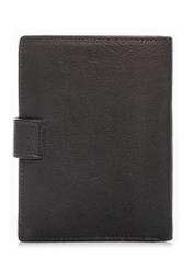 Men's brown leather wallet PORMS-0686-1I(W26), back view of the product on a white background.