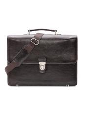 Men's leather briefcase TORMS-0478-89(Z25), front product view on white background.