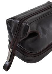 Dark brown leather men's cosmetic bag VB-206A-90(KS)-08