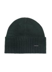 Dark green classic men's cap CZAMT-0077-54(Z24)-01