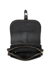 Women's backpack in black TOREC-1198-99(W26) - product view from above, on a white background.