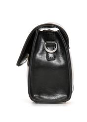 Small black women's handbag made of imitation leather TOREC-1324-99(Z26) - side view of the product, on a white background.