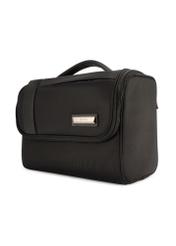 Large black men's cosmetic bag TORMN-0405-99(W26), diagonal product view on a white background.